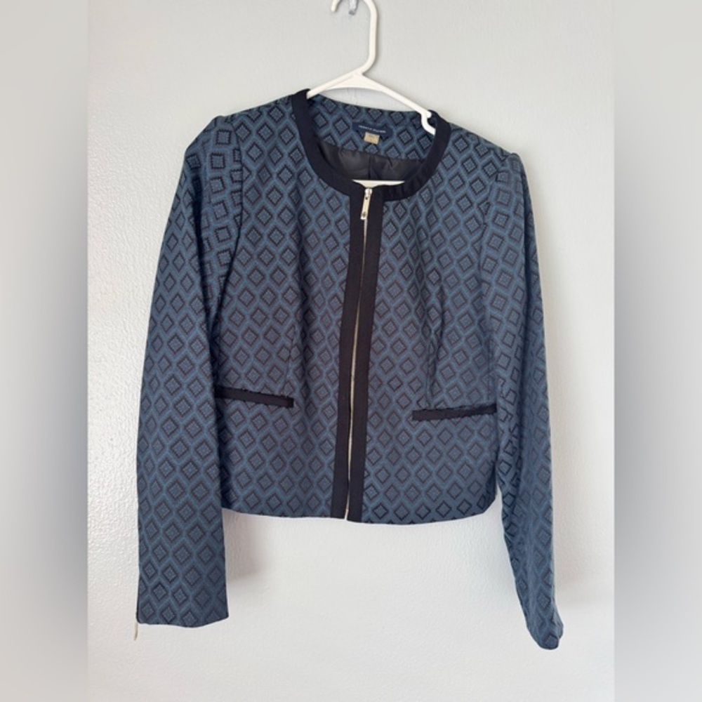 Tommy Hilfiger Blue Patterned Women's Jacket 6